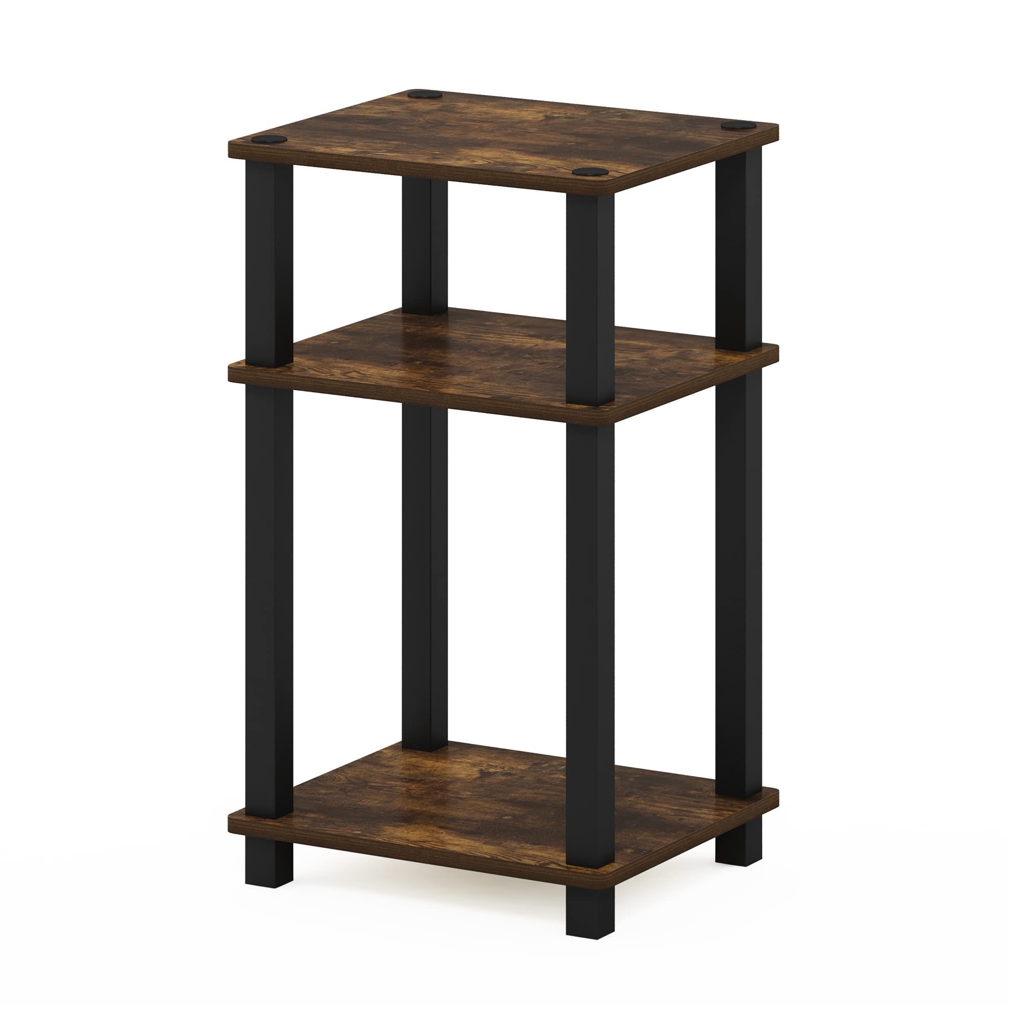 Furinno Just end table in a compact footprint ideal for small living rooms.
