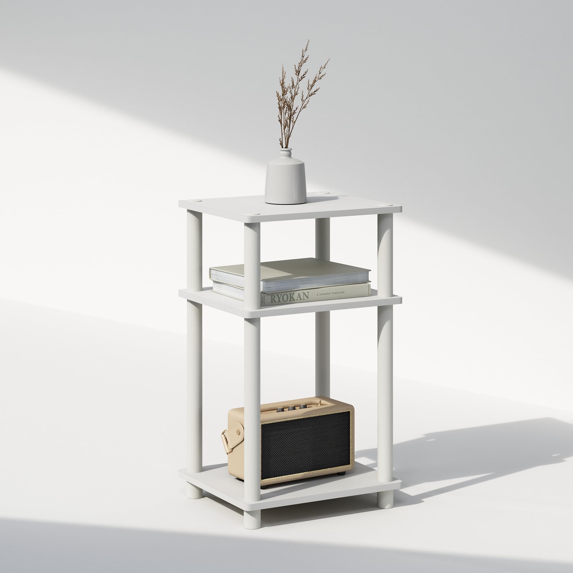 Compact footprint of 11.5 by 13.4 by 22.8 inches for small rooms.