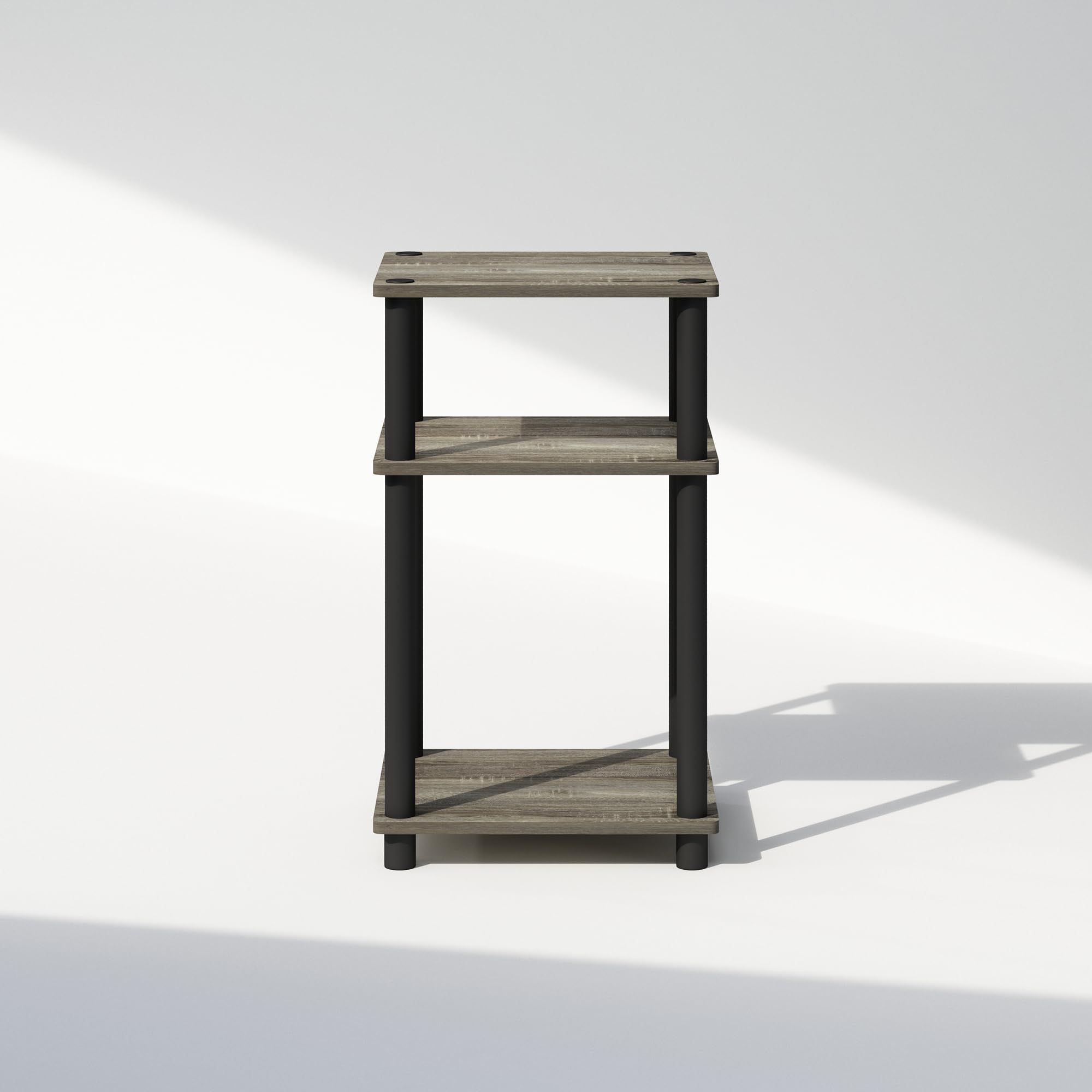 Furinno Just Night Stand French Oak finish complements modern bedrooms