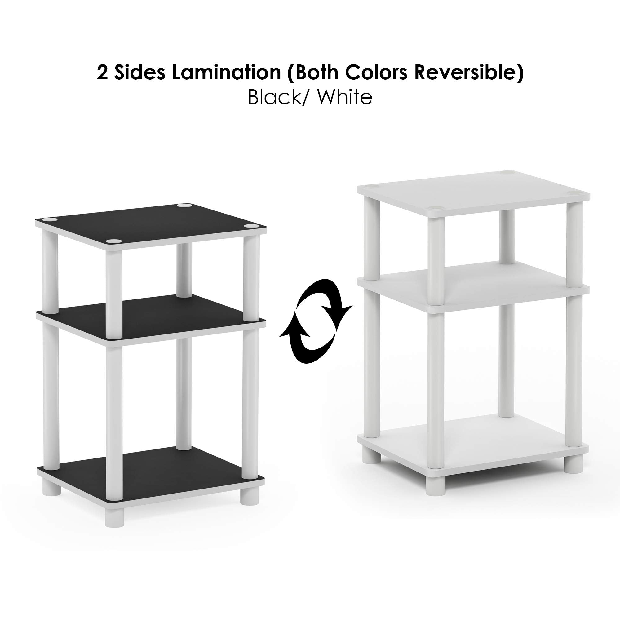 Furinno Just Side Table offers tool-free assembly for quick setup.