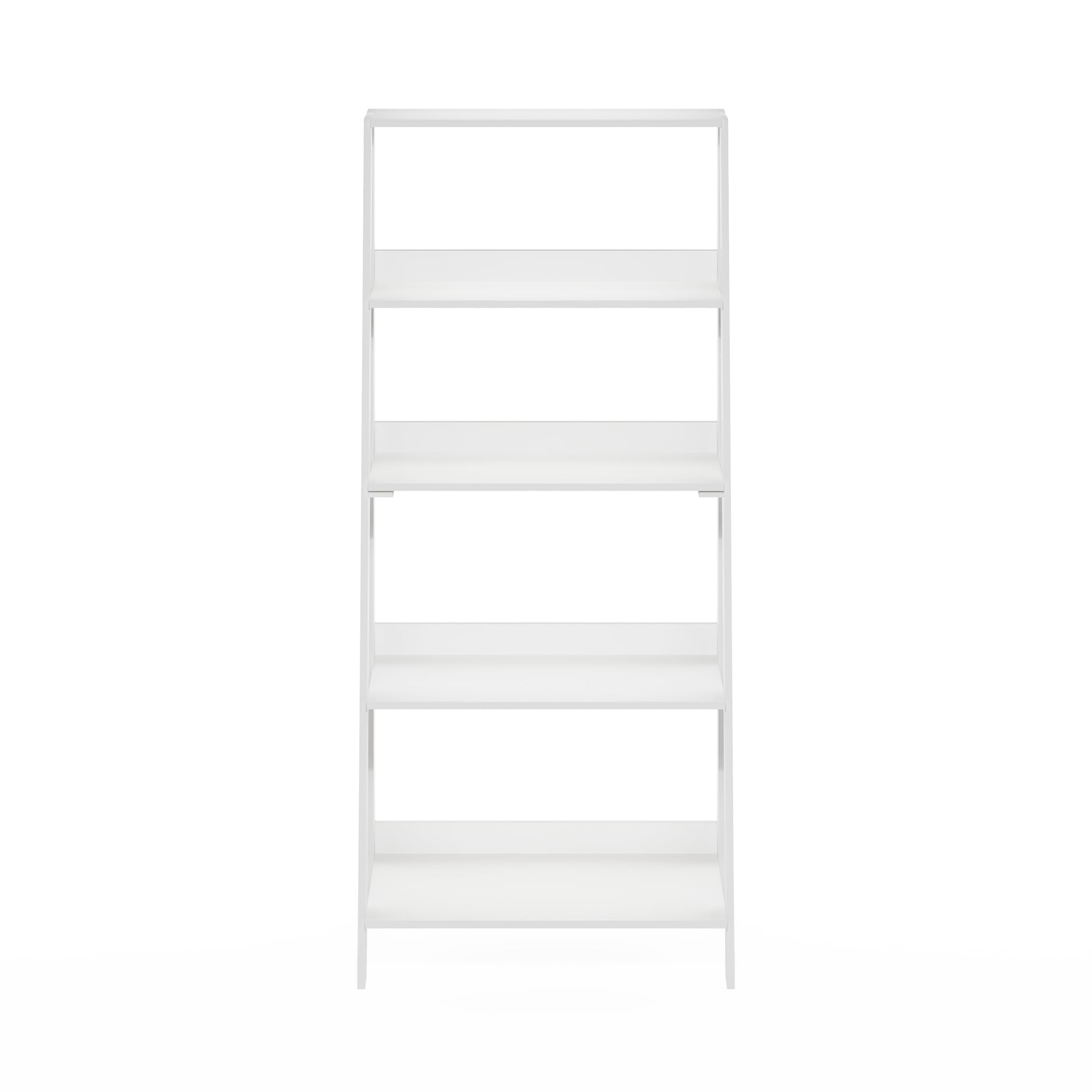 Furinno Ladder Bookcase White eco materials emphasis FSC-certified.