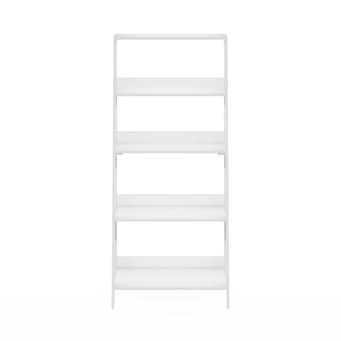 Furinno Ladder Bookcase White eco materials emphasis FSC-certified.