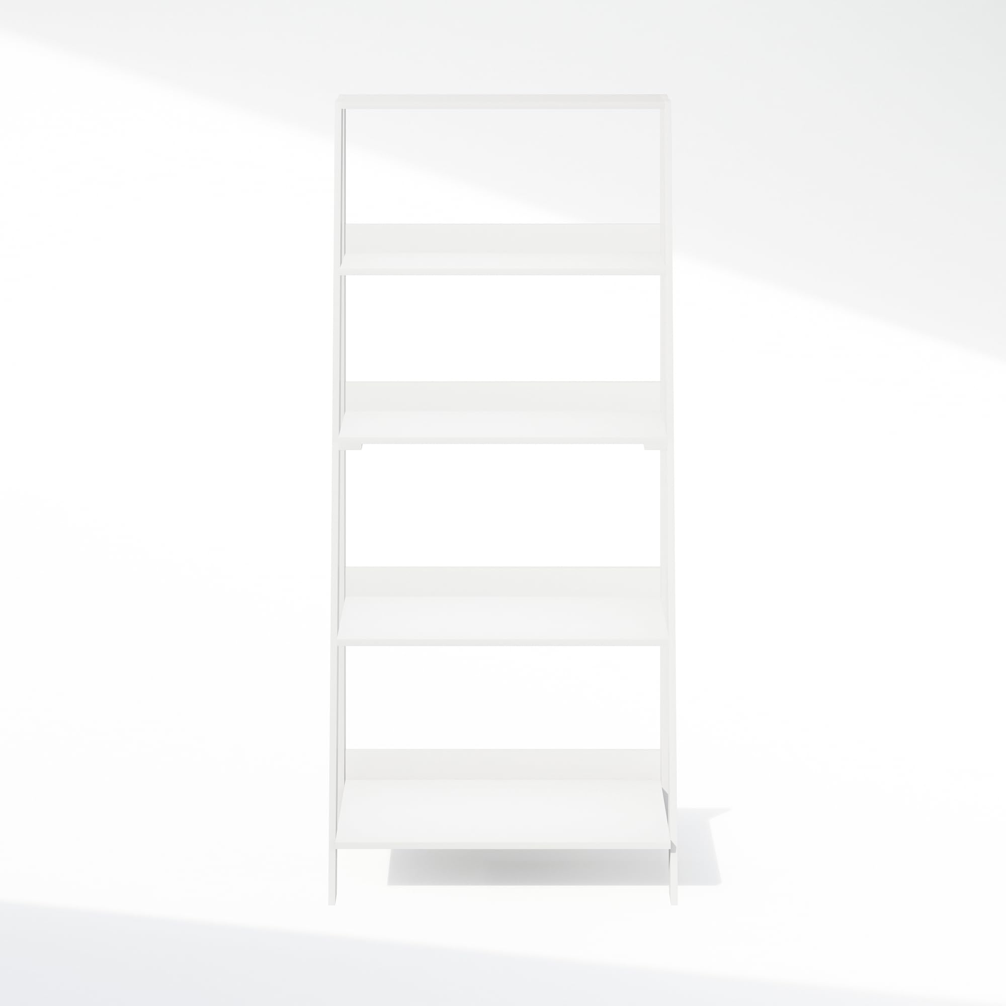 Furinno Ladder Display Shelf fits corners, ideal for living room setup