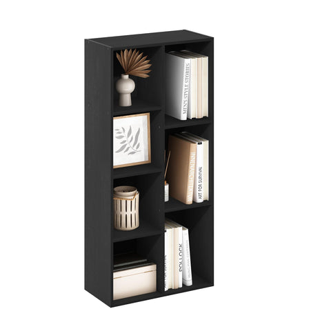 Furinno LUDER 7-cube book shelf with open shelves for organized living room storage