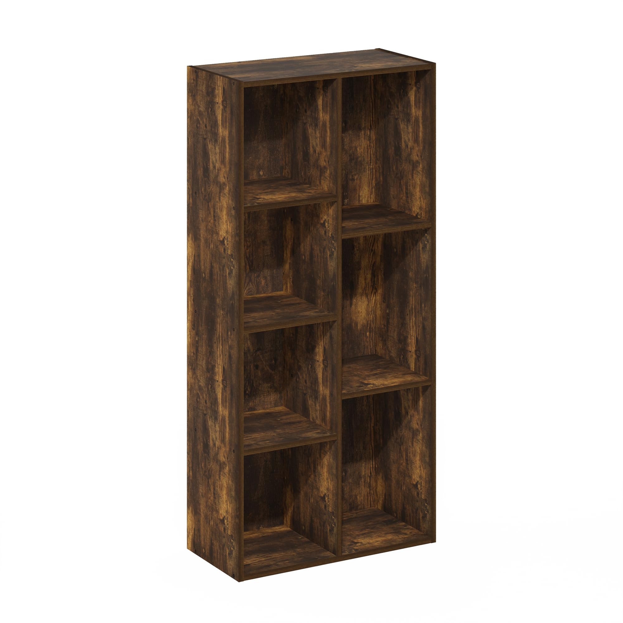 Furinno LUDER 7-Cube Shelf back panel improves stability and item safety