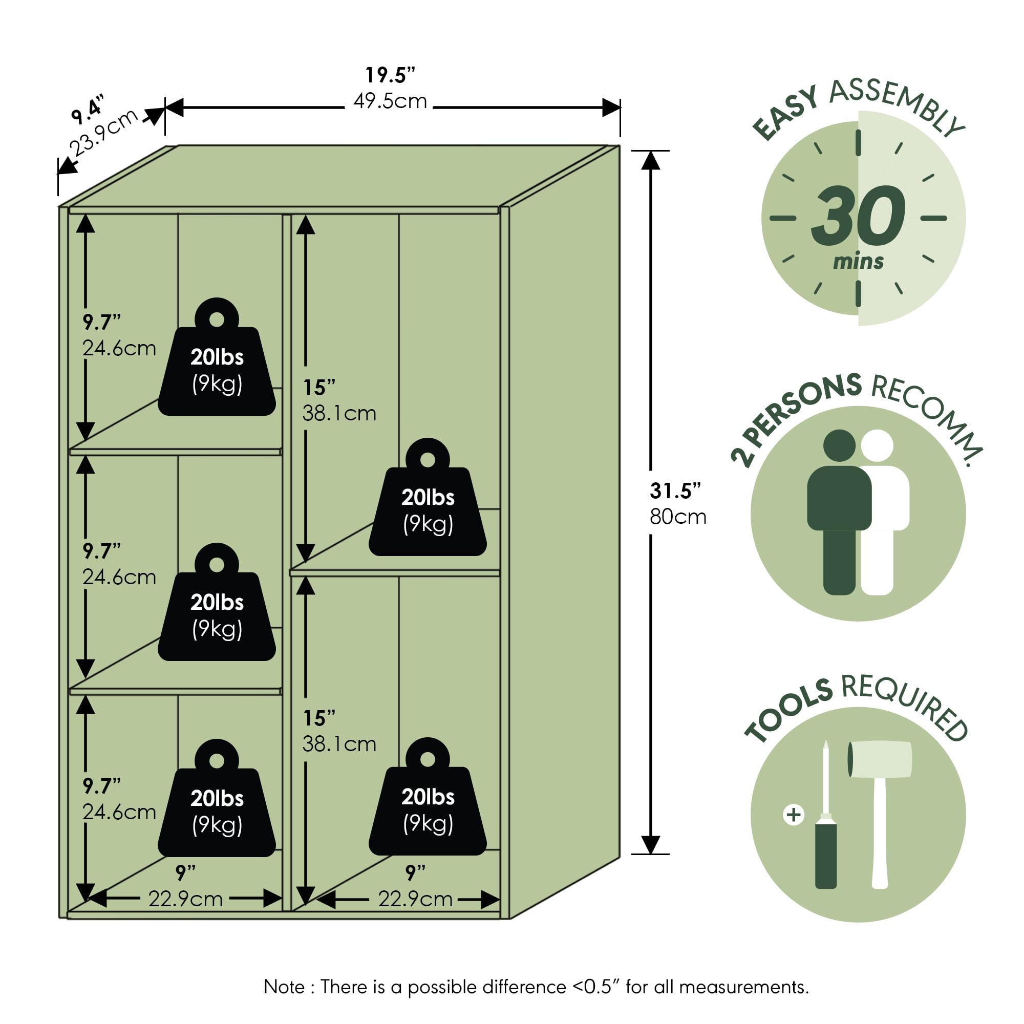 Furinno LUDER book shelf reversible design enables versatile setup in small spaces.
