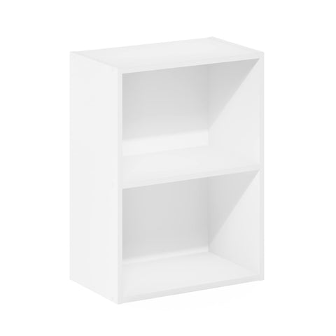 Furinno Luder bookcase open shelves in white for clutter-free storage.