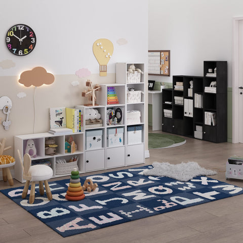 Furinno Luder bottom cabinet storage for daily essentials and concealment.