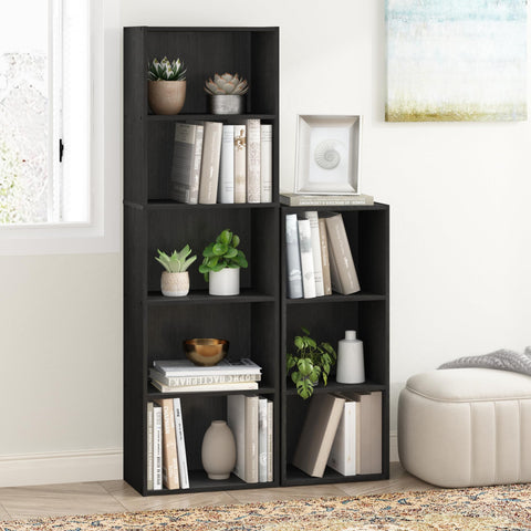 Furinno LUDER front view Blackwood blends with modern living spaces.