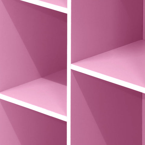Furinno LUDER open cube storage highlights five compartments for books and decor.