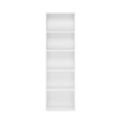 Furinno LUDER sturdy composite wood construction with back panel.