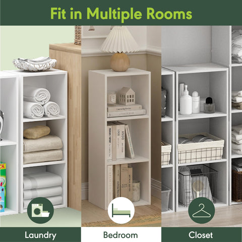 Furinno LUDER white finish complements living rooms and offices.
