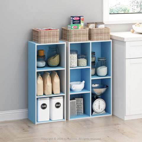 Furinno LUDER white and light blue finish suits modern interiors