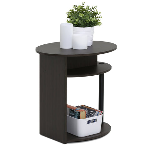 FURINNO oval end table dimensions suit versatile placement.