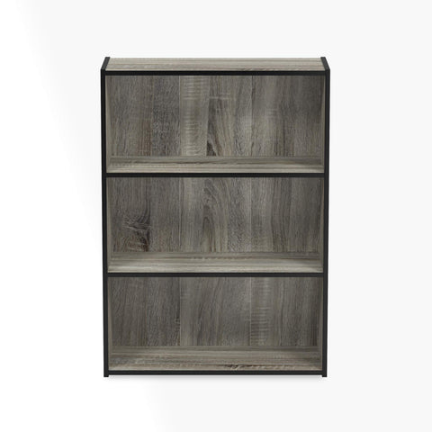 Furinno Pasir bookshelf in living room emphasizes organized decor and storage.