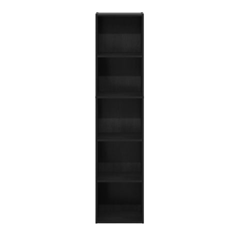 Furinno PASIR 5-tier shelf dimension guide, shows 9x12x52 inches footprint