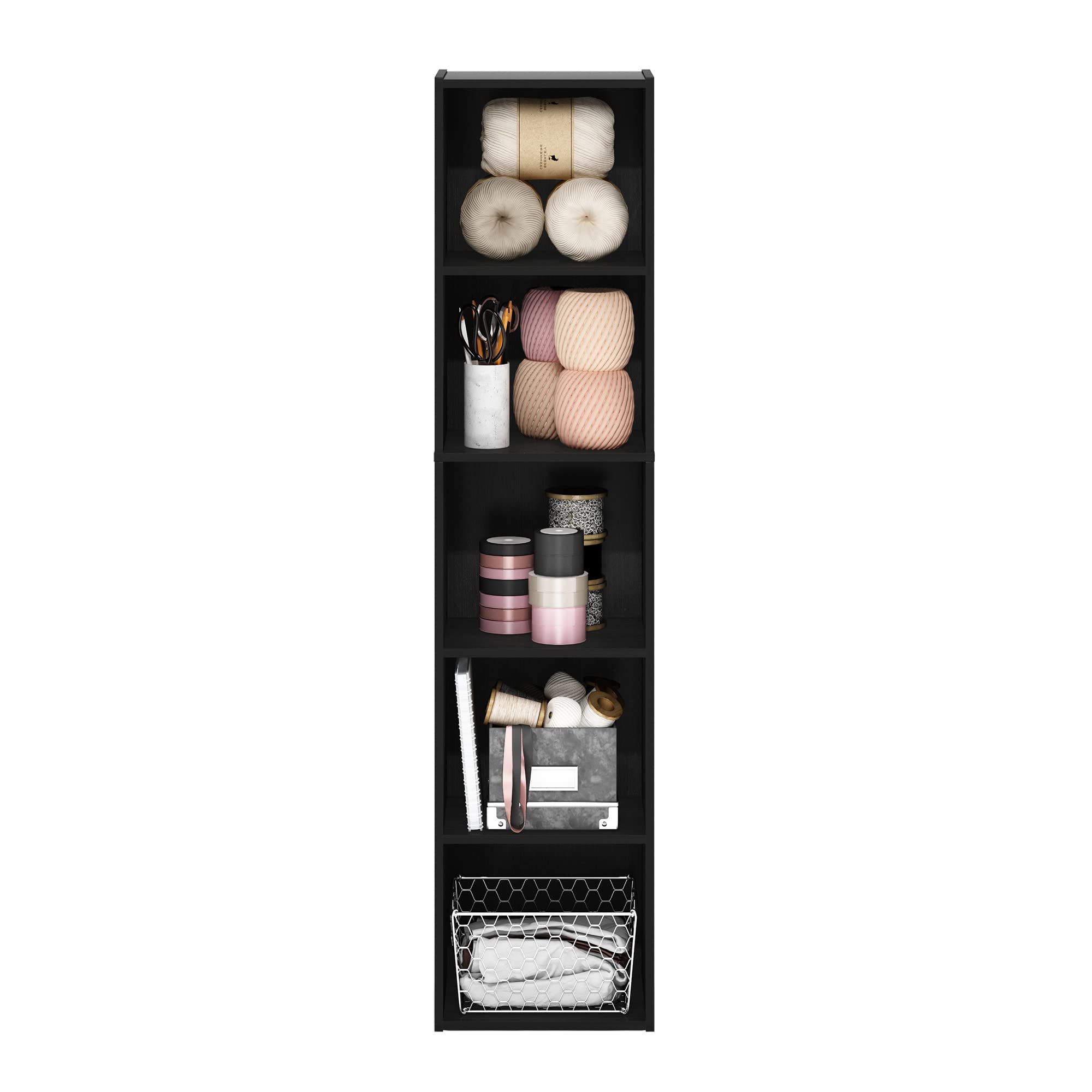 Furinno PASIR 5-tier shelf open storage, versatile display
