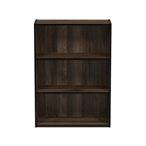 Sturdy back panel design helps prevent items from slipping behind the shelf.