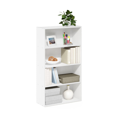 Furinno PASIR book shelf with open shelves keeps living rooms tidy and accessible.