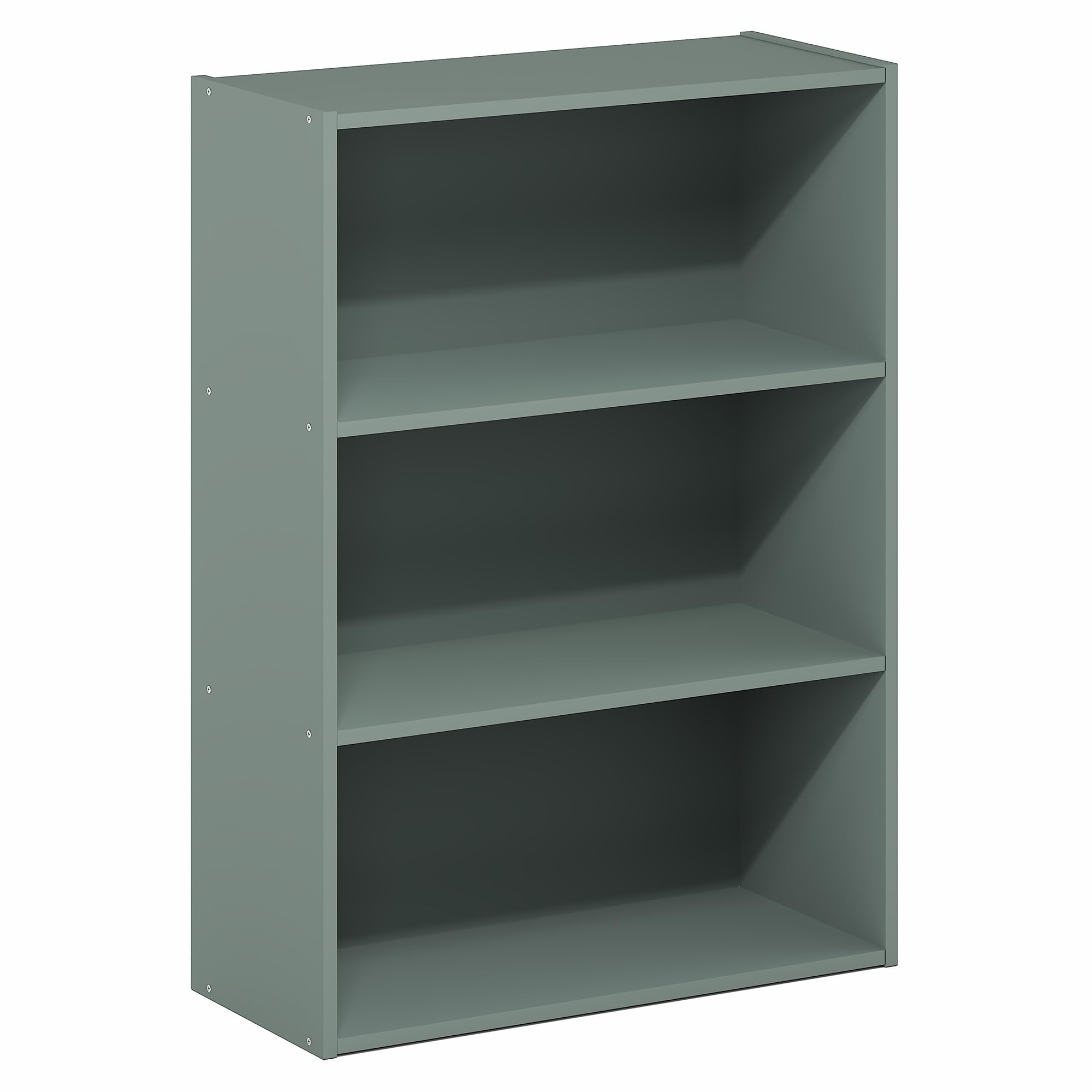 Furinno Pasir book shelf in sage green complements modern living room design
