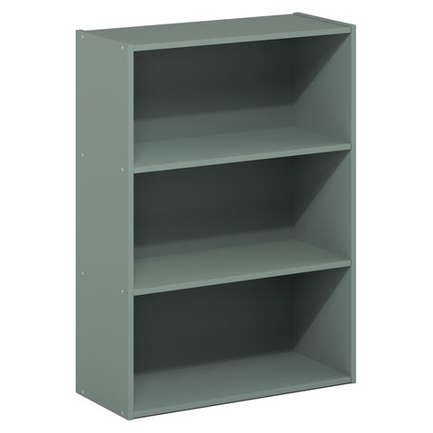 Furinno Pasir book shelf in sage green complements modern living room design