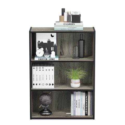 Furinno Pasir bookshelf sturdy back panel for added stability in daily use.