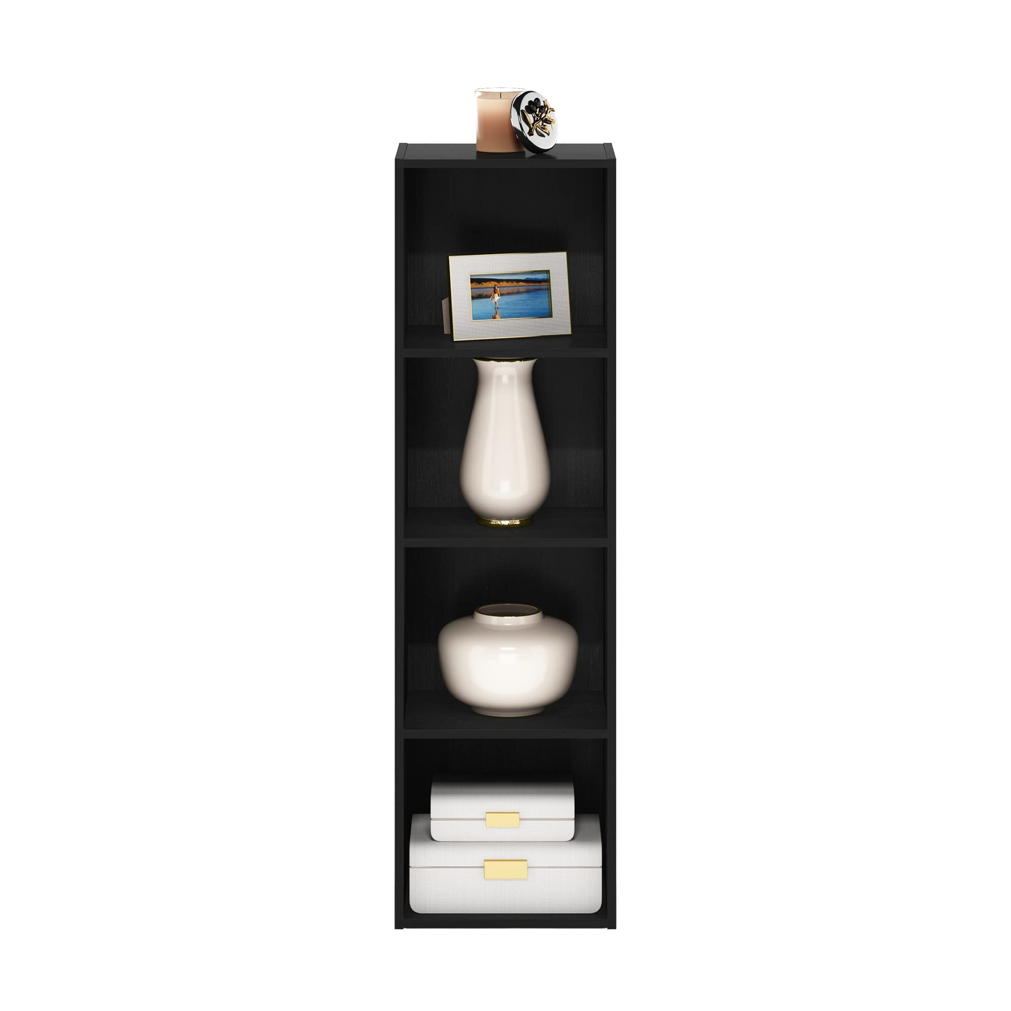 Furinno Pasir shelf close-up reveals wood texture and sturdy build.