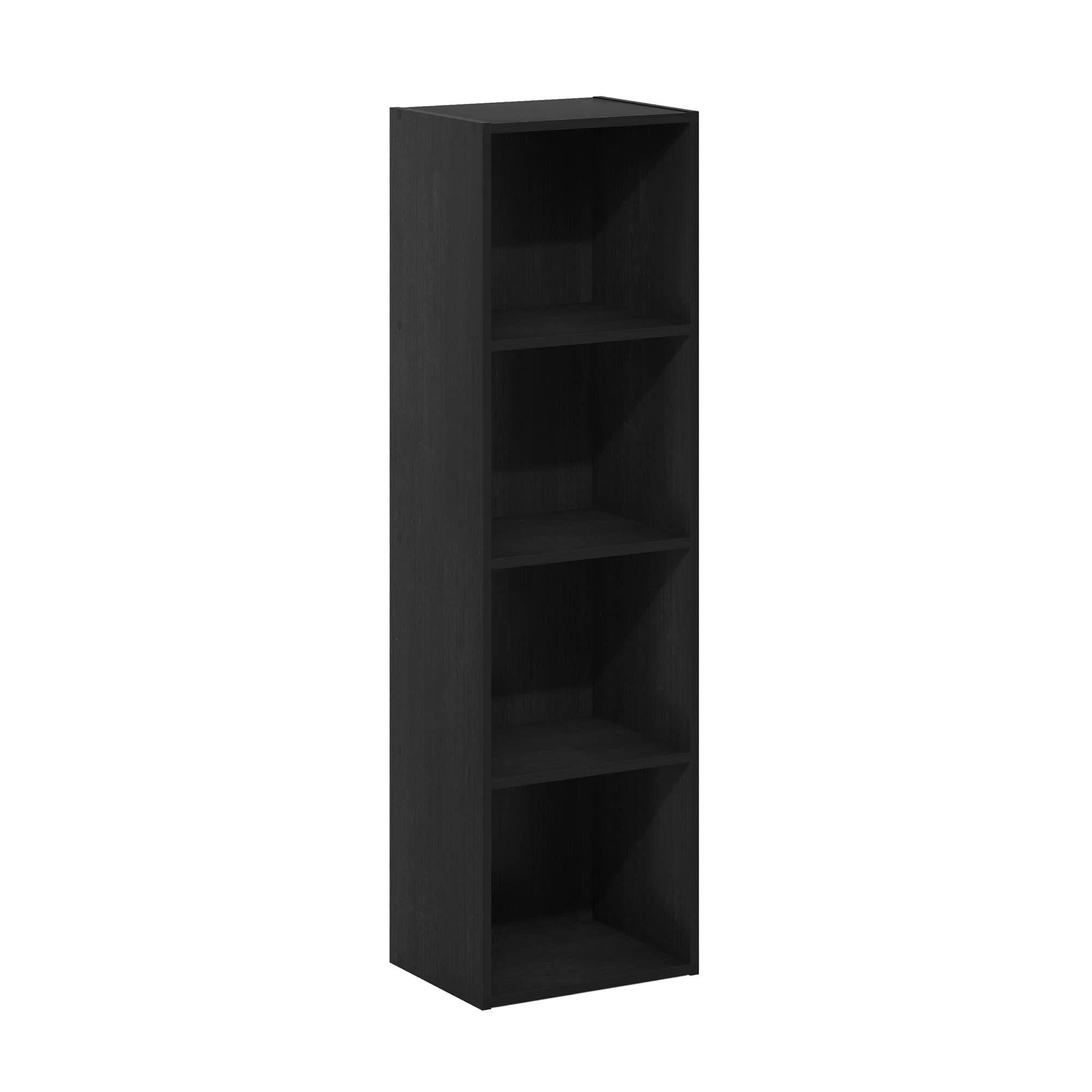 Furinno Pasir storage arrangement with books and bins looks tidy.