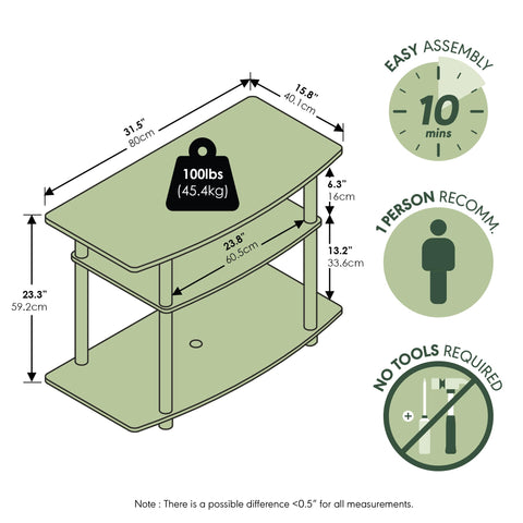 Furinno PVC tubes and particleboard provide durable, lightweight support.