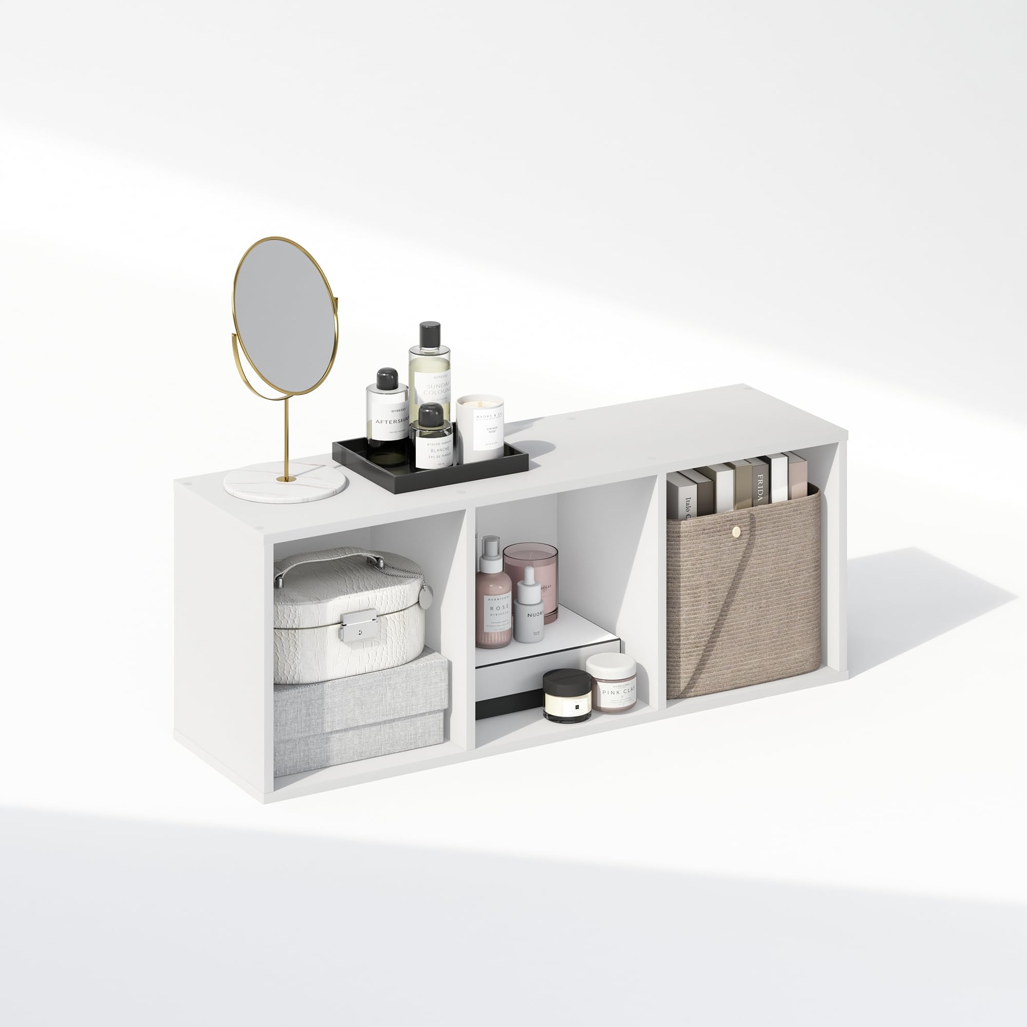 Furinno Reed ample shelf clearance ideal for handbags and shoes