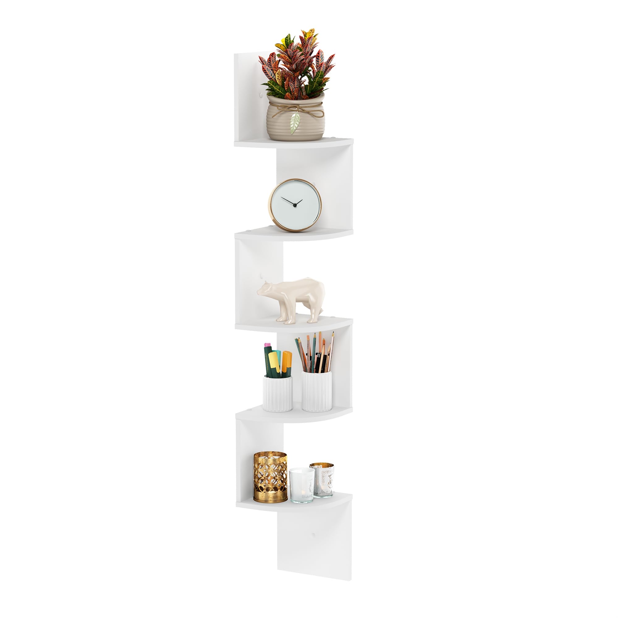 Furinno Rossi shelf family features FSC-certified wood for durability.