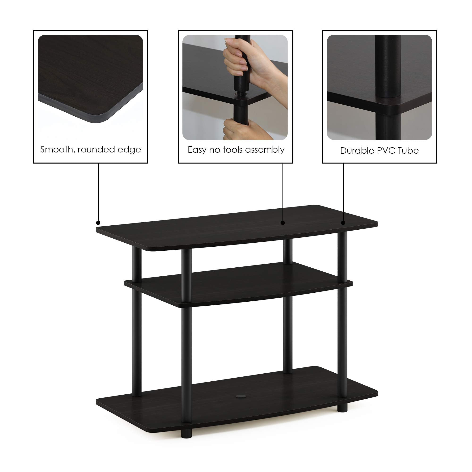 Furinno rounded corners reduce accidents while maintaining sturdy construction.