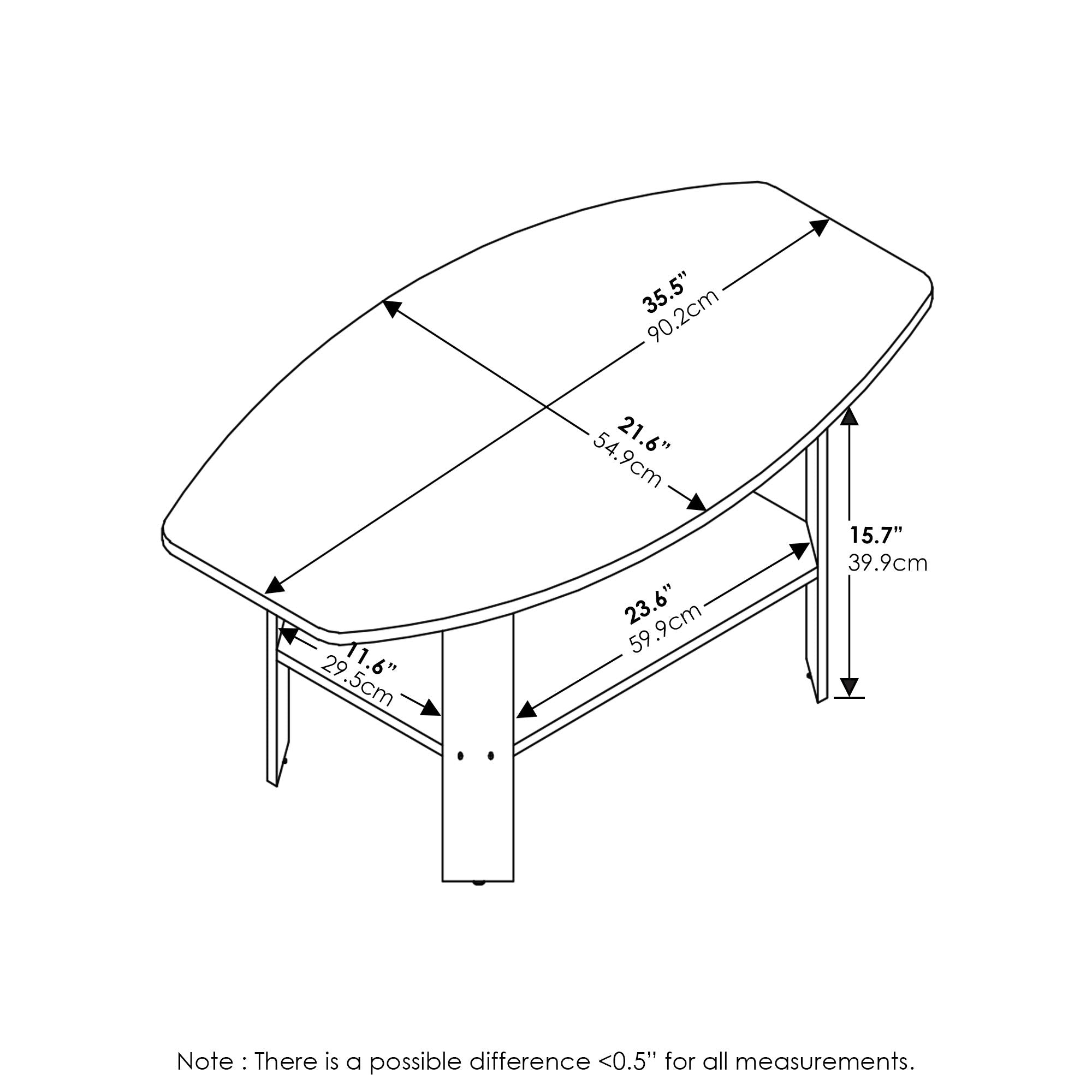 Furinno Espresso coffee table assembly in progress for quick setup