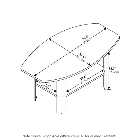 Furinno Espresso coffee table assembly in progress for quick setup