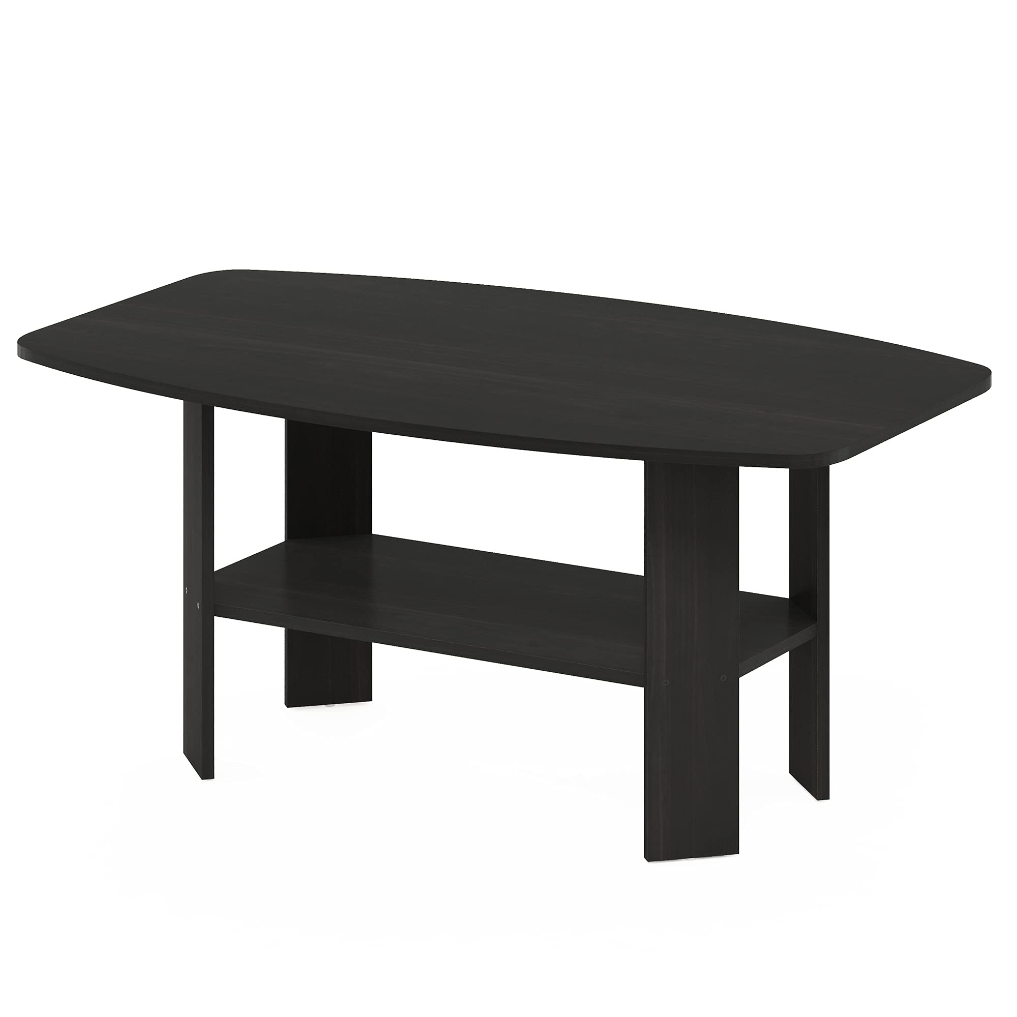 Furinno Simple Design Espresso coffee table in a compact living room for space-saving style