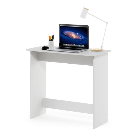 Furinno Simplistic Study Table white top view for compact home office