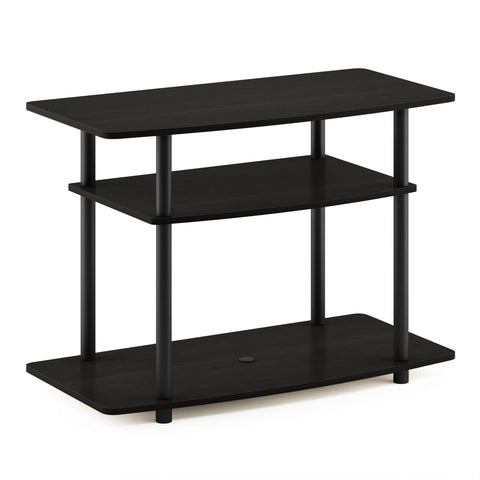Furinno top panel supports TVs up to 32 inches and media devices.
