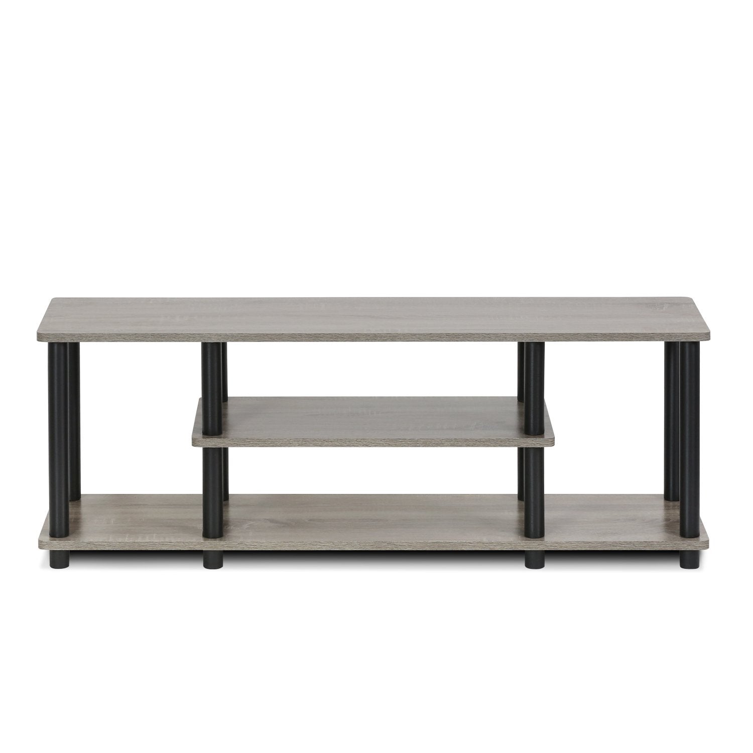 Furinno Turn-N-Tube TV stand tool-free assembly demonstrated via twist-stack design