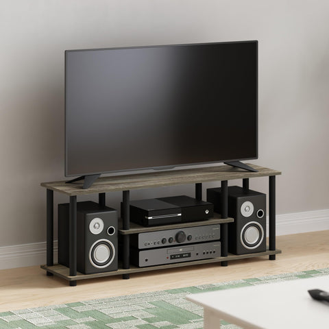 Furinno Turn-N-Tube TV stand top surface ready for a TV up to 50 inches