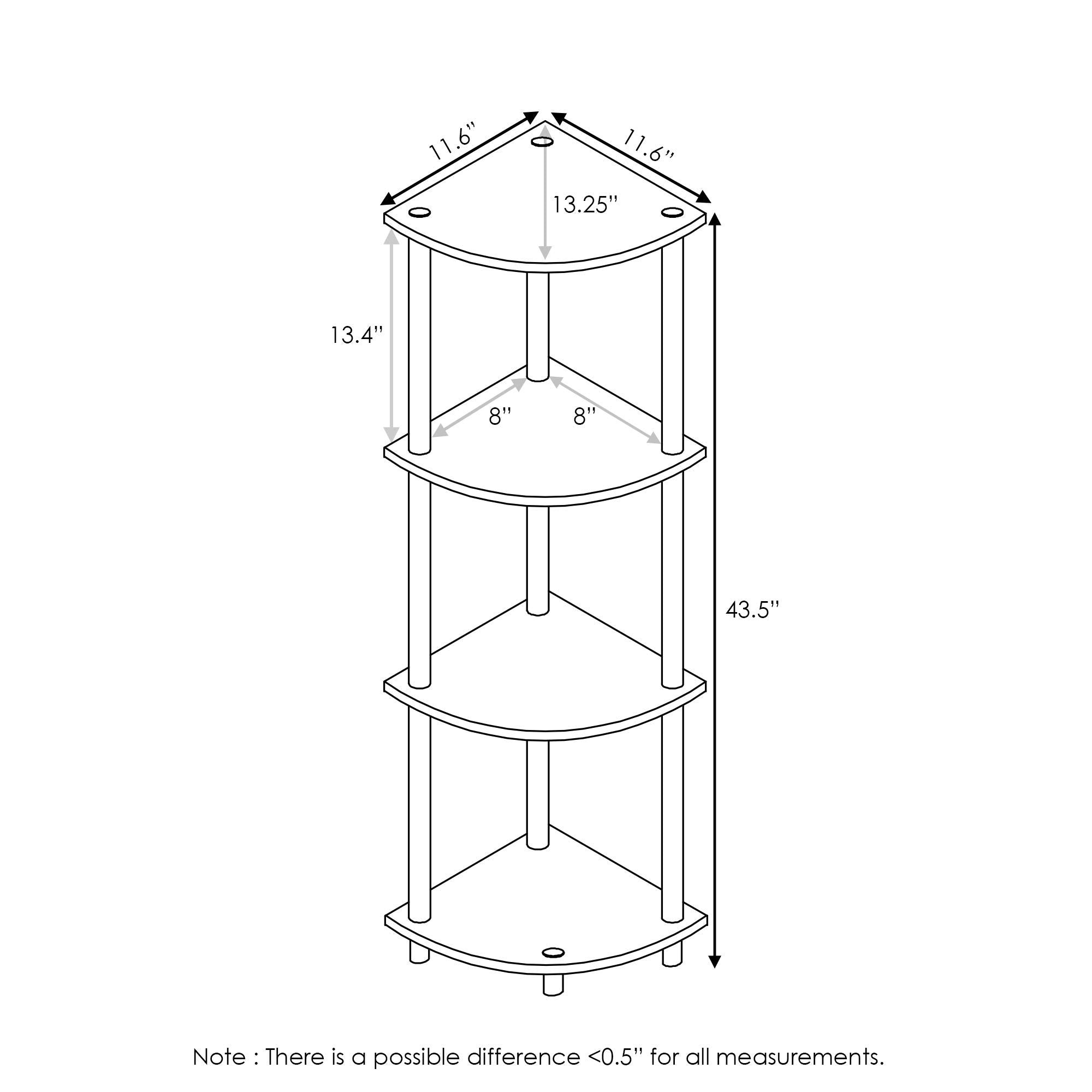 Furinno Turn-N-Tube quick assembly without tools for fast setup