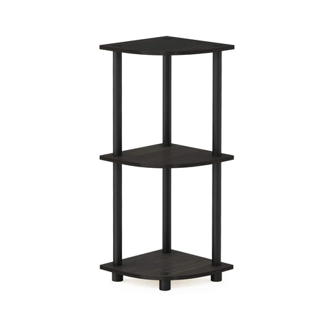 Furinno Turn-N-Tube corner shelf no-tools assembly is quick