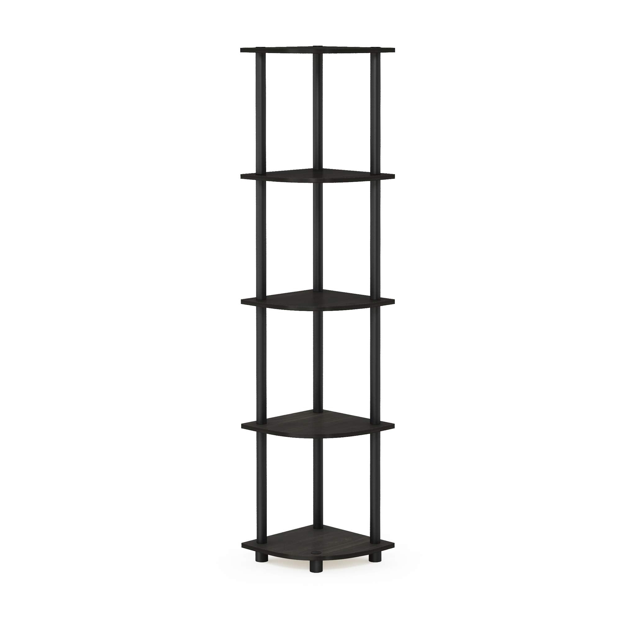 Furinno Turn-N-Tube corner shelf in home office for organization