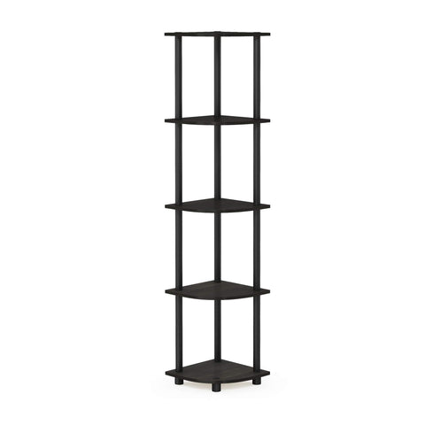 Furinno Turn-N-Tube corner shelf in home office for organization