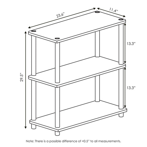 Furinno Turn-N-Tube pink corner shelf fits tight spaces and displays decor
