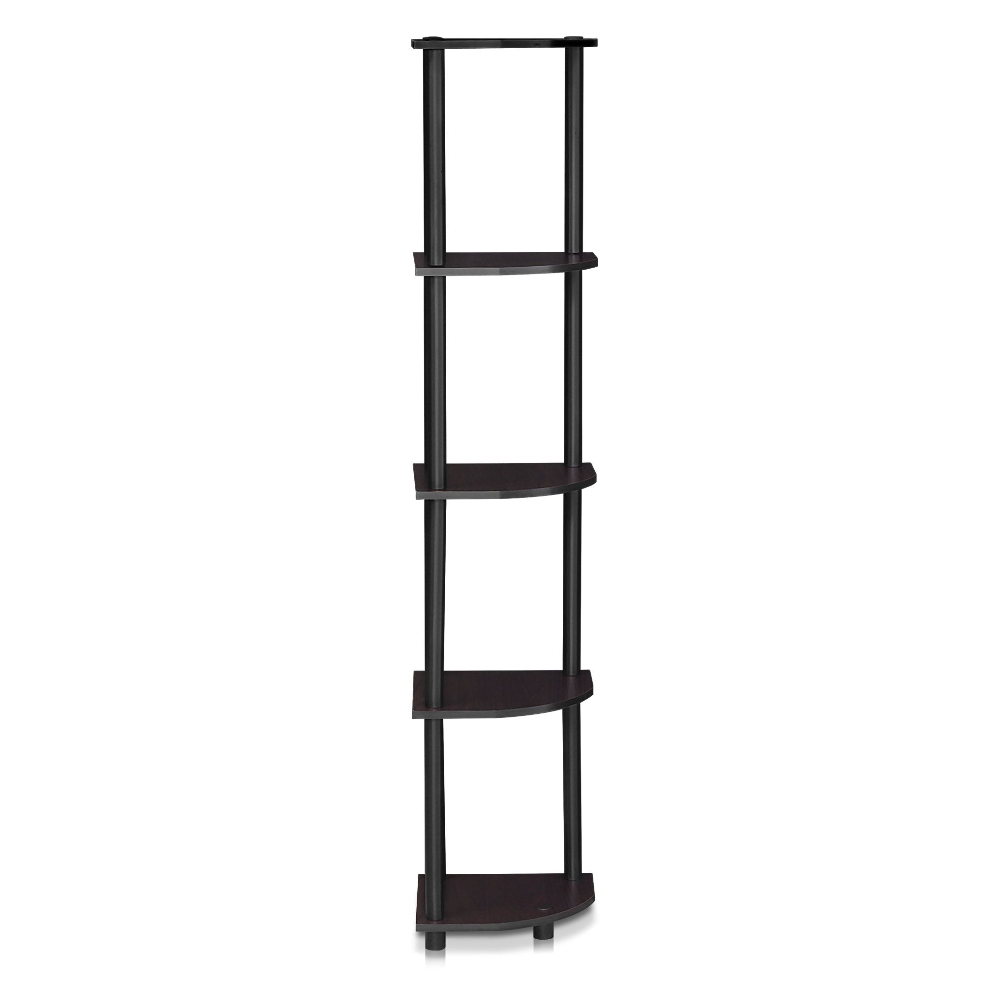 Furinno Turn-N-Tube dimensions 11.6 by 11.6 by 57.7 inches for compact corners.
