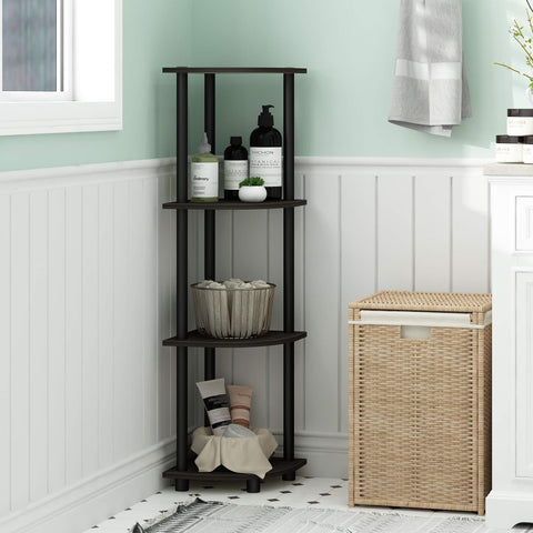 Furinno Turn-N-Tube open display shelves organize books and decor