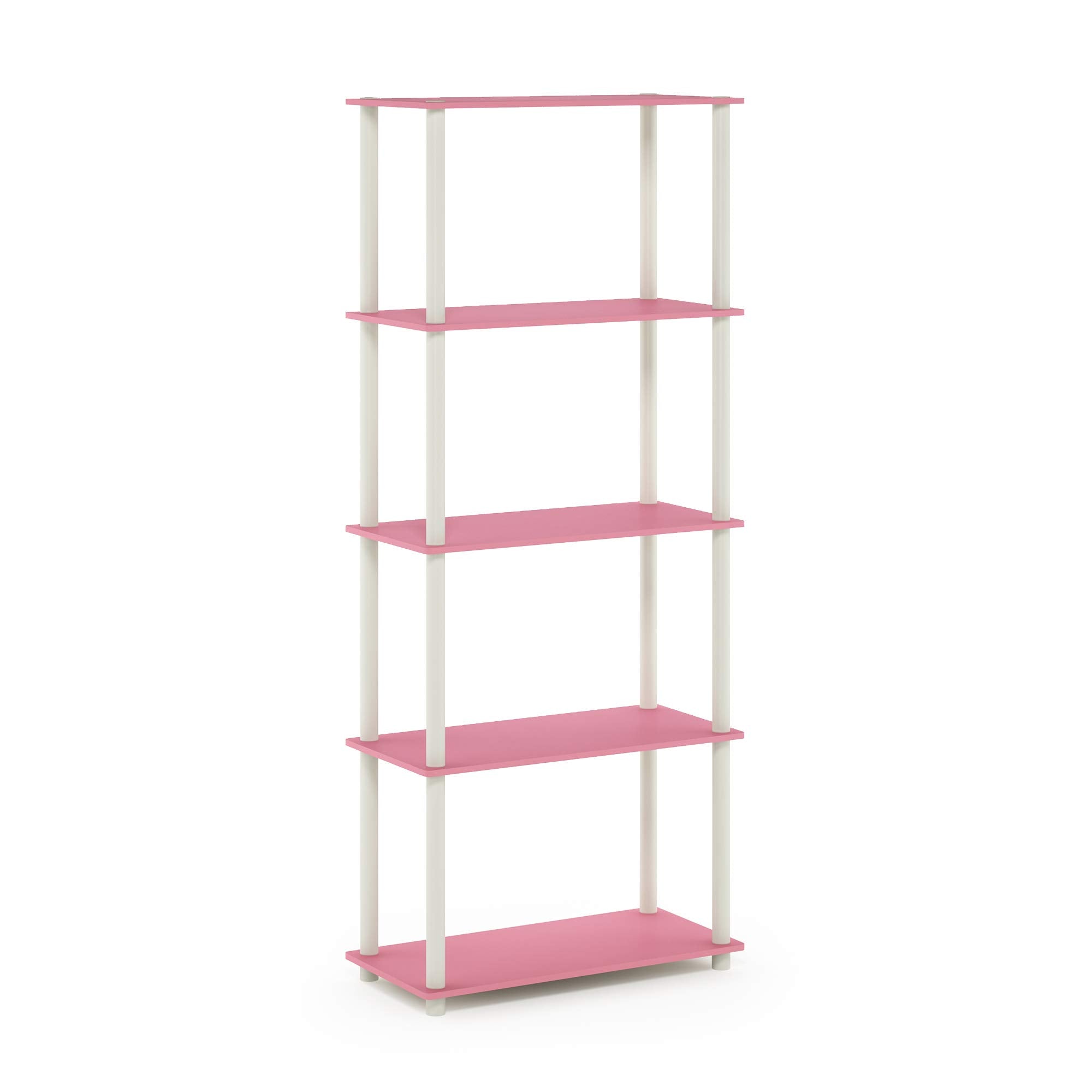 Furinno Turn-N-Tube round plastic tubes provide sturdy support.