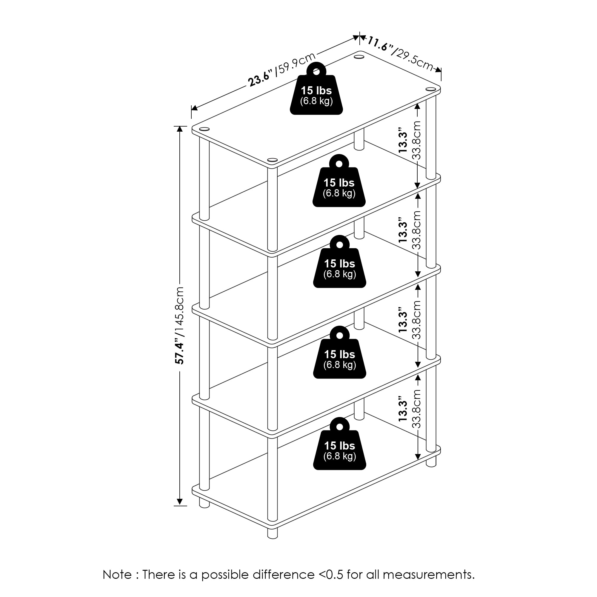Furinno Turn-N-Tube pink storage unit for room organization.
