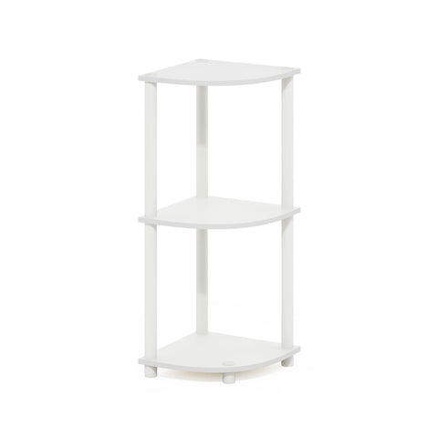 Furinno Turn-N-Tube space-saving corner design fits tight living rooms and home offices.