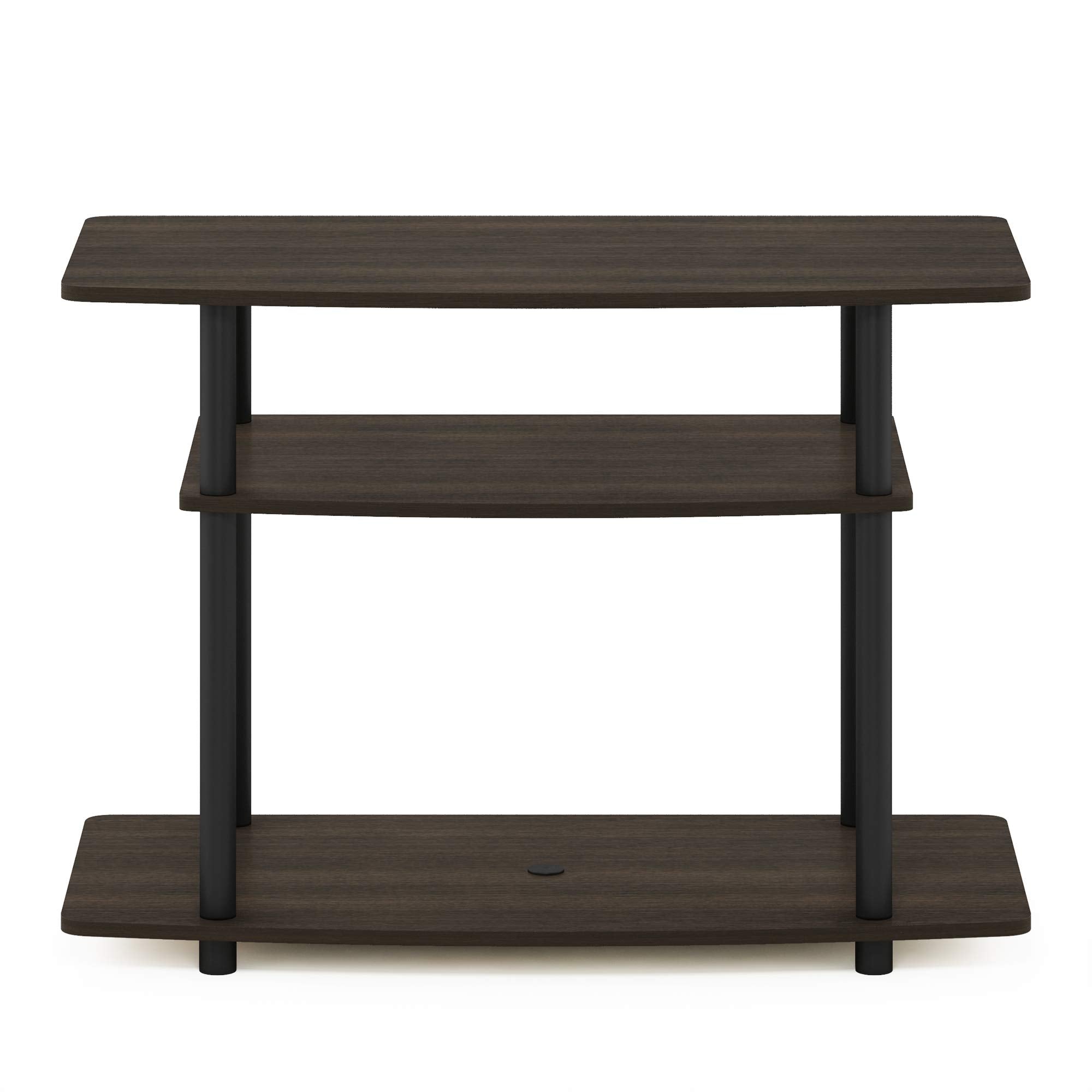 Furinno Turn-N-Tube stand dark brown and black finish